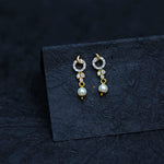 Load image into Gallery viewer, Sparkling Pearl Drop Earrings