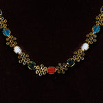 Load image into Gallery viewer, The Navarathna Flower Necklace Set