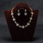 Load image into Gallery viewer, Gold plated bloom designer necklace with crystals for women