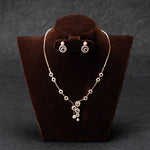 Load image into Gallery viewer, Rose gold plated twirling necklace set for women