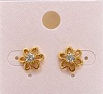 Load image into Gallery viewer, Gold Stone Gold Plated earrings