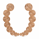 Load image into Gallery viewer, Rose Gold Textured Floral Hoop Earrings