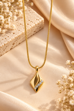 Load image into Gallery viewer, Geometric Crystal Stone Gold-Plated Necklace