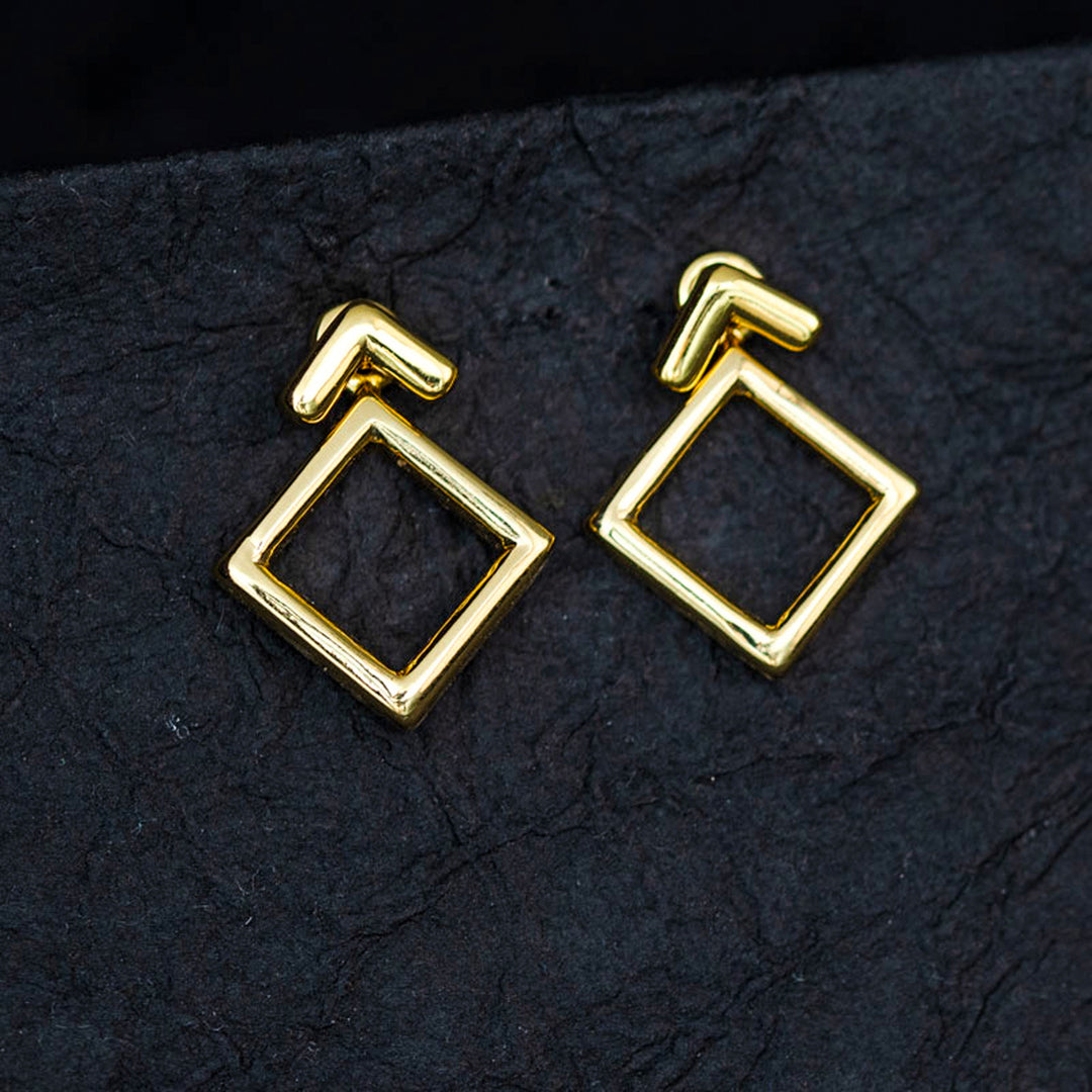 Glamorous Square Stud Earrings