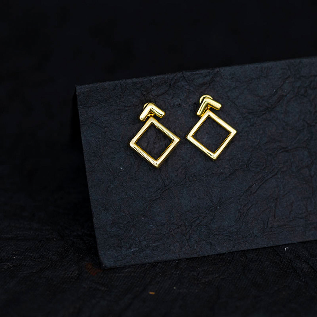 Glamorous Square Stud Earrings