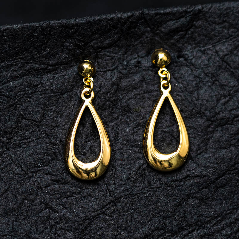 Delicate Oval Drop Earrings