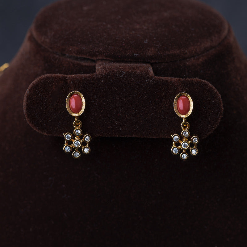 The Navarathna Flower Necklace Set