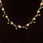 Load image into Gallery viewer, Gold Link &amp; Pearl Necklace Set
