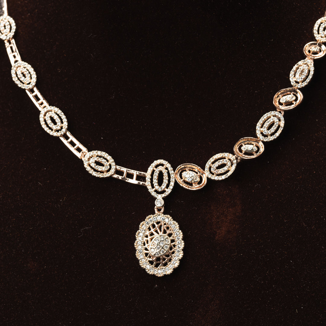 Elliptical Elegance Necklace Set