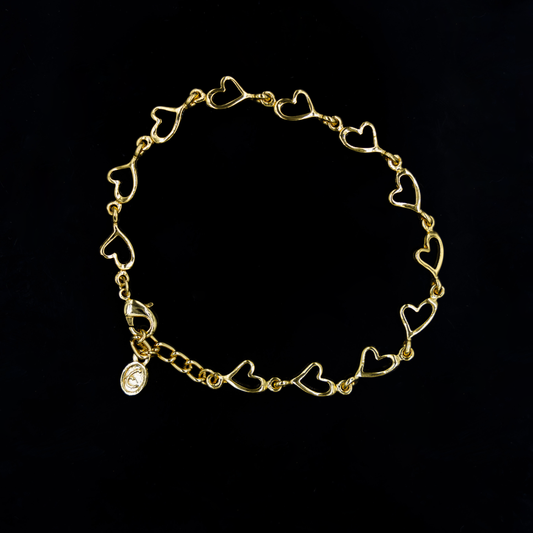Golden Heartstrings Bracelet