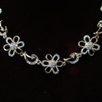 Load image into Gallery viewer, Gold plated bloom designer necklace with crystals for women
