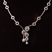 Rose gold plated twirling necklace set for women