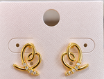 Load image into Gallery viewer, Elegant Gold stone Earrings