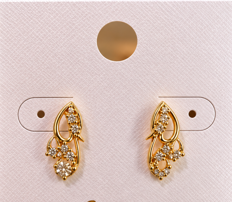 Gold Stone Gold Plated earrings