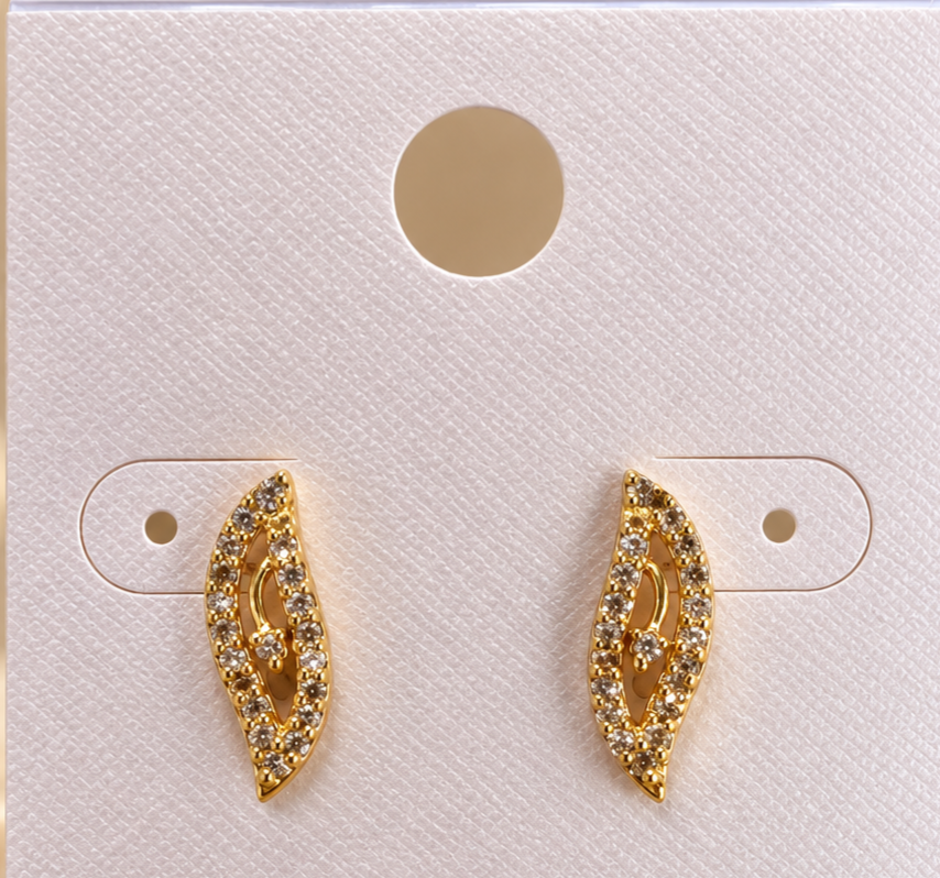 Gold Stone Gold Plated Earrings