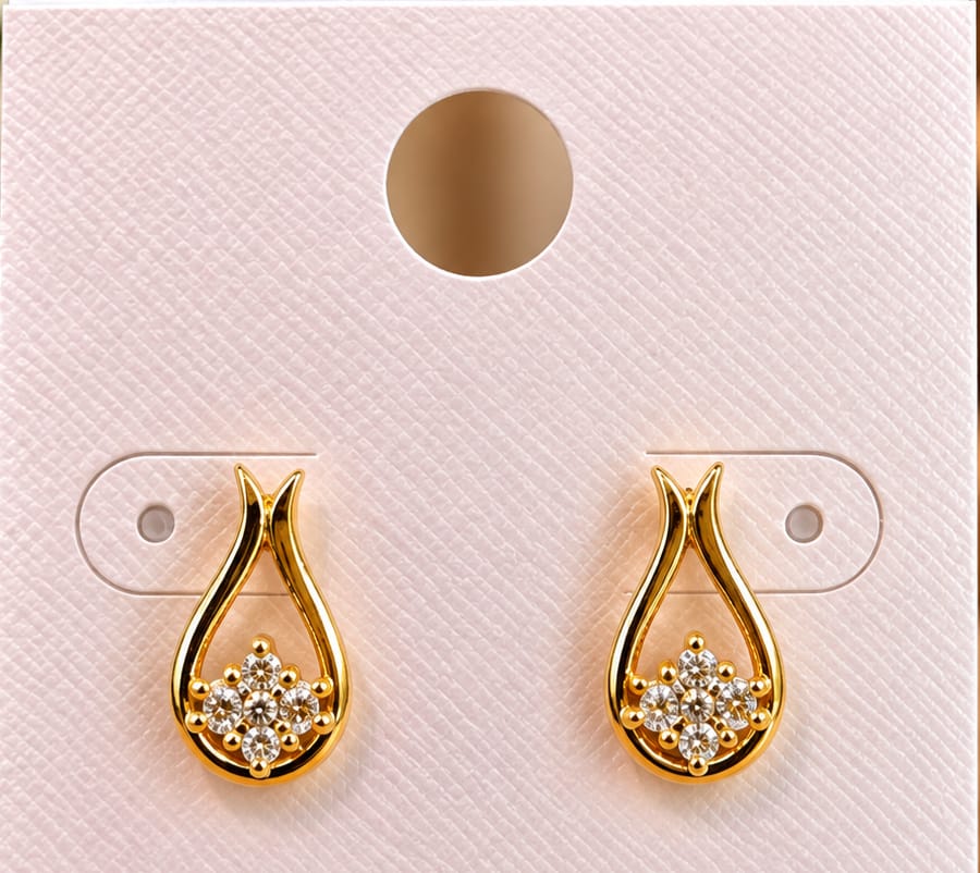 Gold Stone Earrings