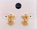 Load image into Gallery viewer, Gold Stone Gold-Plated Earrings