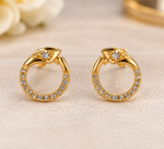 Load image into Gallery viewer, Cz Stone Hoop Earrings