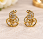 Load image into Gallery viewer, Elegant Mango Design Gold Stone Earrings