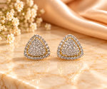 Load image into Gallery viewer, Triangular Crystal Stud Earrings